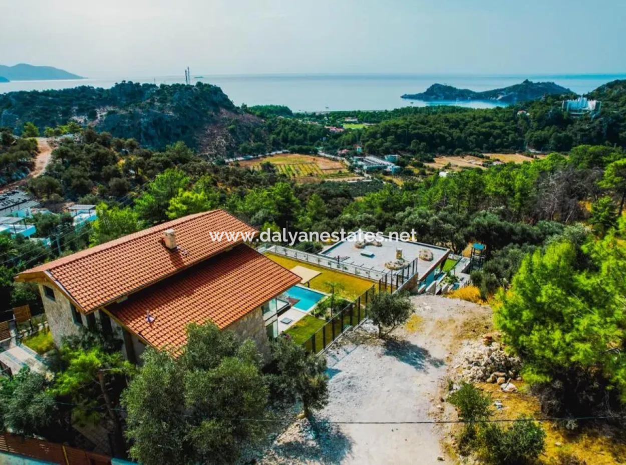 Stone Villa For Sale With Sea View In Sarigerme