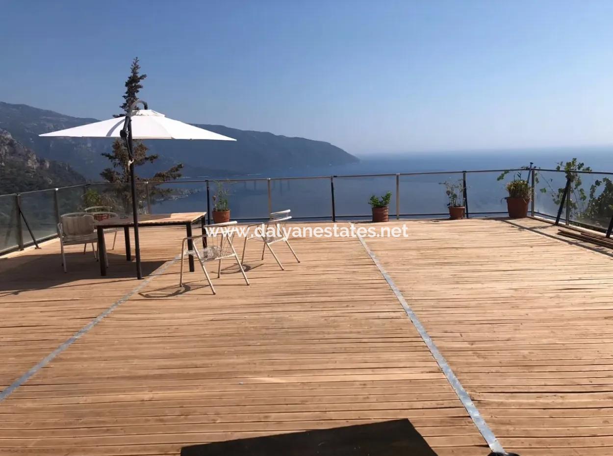 Faralya Satılık Villa Faralyan Full Deniz Manzaralı Satılık Satılık Villa